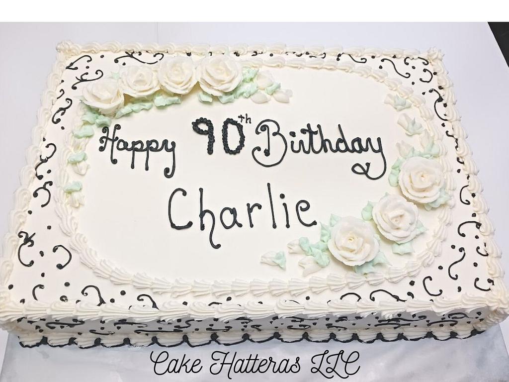 CAKE - 90th birthday | 6 inch sponge cake @£38, 8 inch @£49,… | Flickr