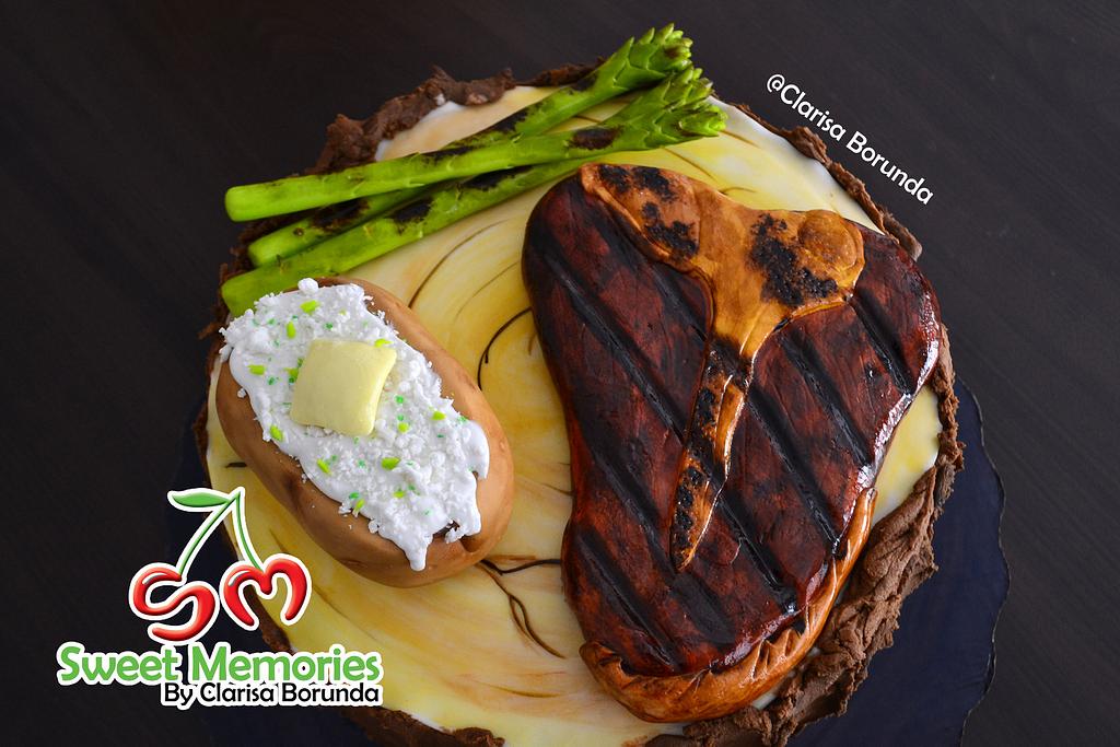 Steak Buttercream Cake Cake by Clarisa Borunda CakesDecor