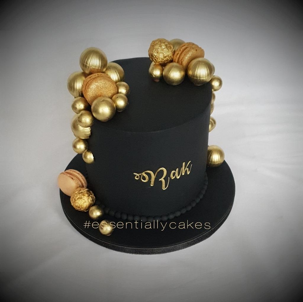 Black &Gold - Cake by Essentially Cakes - CakesDecor