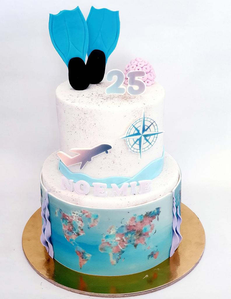 Gateau Voyage Et Plongee Cake By Elodiie Cakesdecor