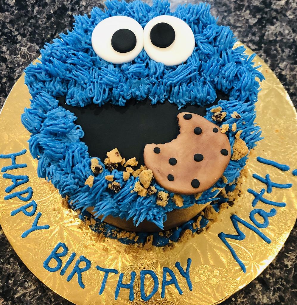 Cookie monster cookie cake - Hayley Cakes and Cookies Hayley Cakes and  Cookies