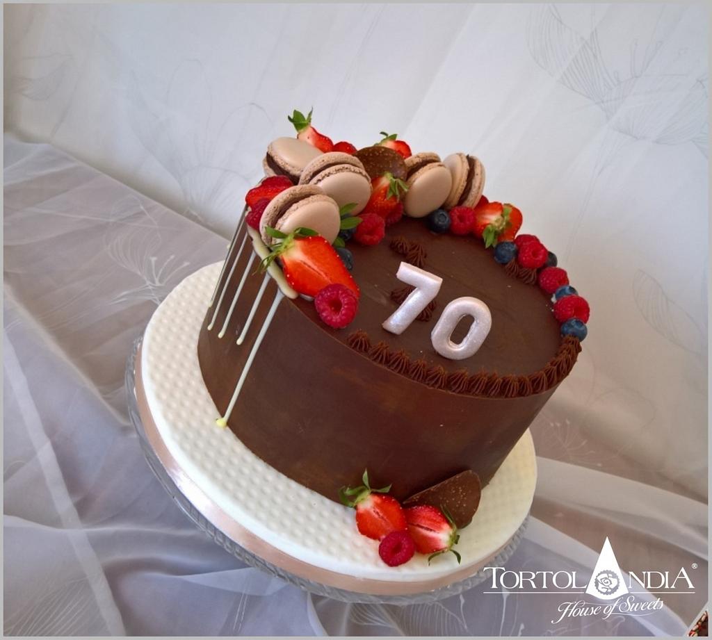 Rose gold 70th Birthday cake - Sprinkles, Orpington | Facebook
