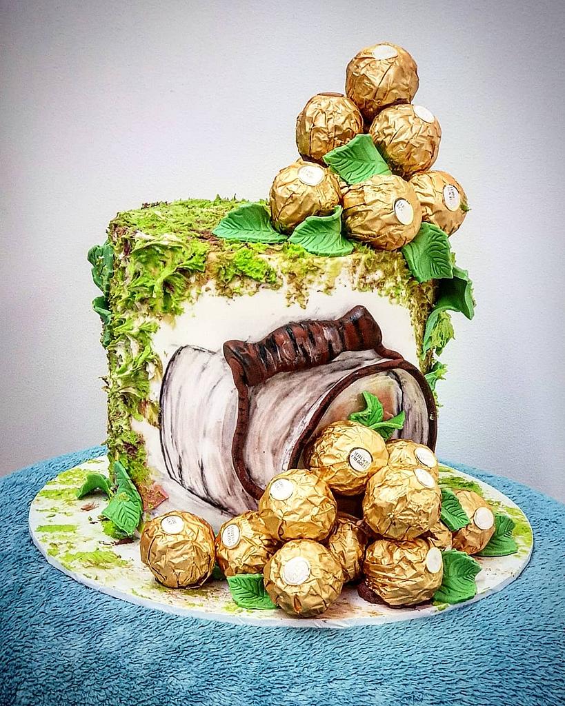 Ferrero Rocher Cake - Cake By The Custom Piece Of Cake - CakesDecor