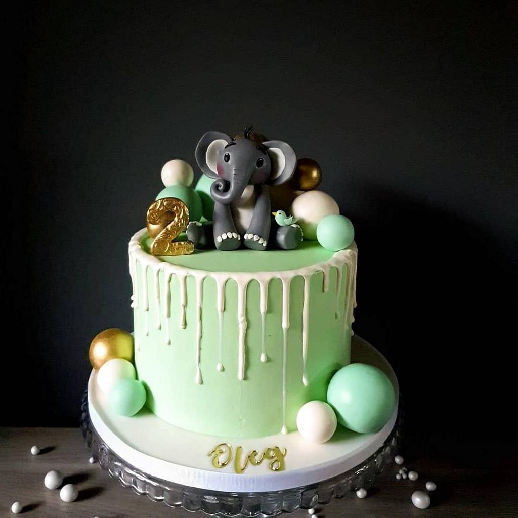 Shop for Fresh Cute Baby Elephant Cake for Baby online - Lucknow