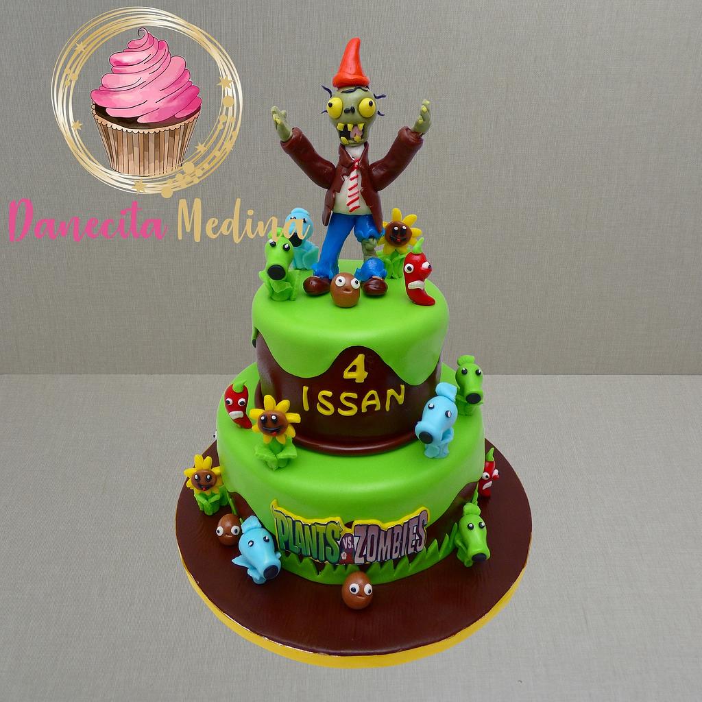 TARTA PLANTAS VS ZOMBIES - Decorated Cake by Danecita - CakesDecor