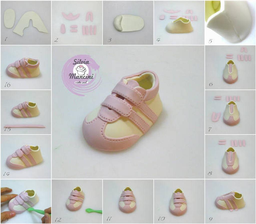 baby shoes tutorial 1 Adidas baby shoes CakesDecor