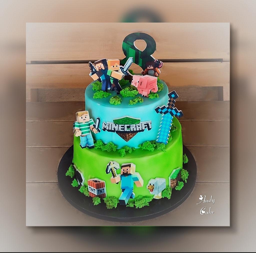 TNP17 Minecraft Warrior - The Cake Shop | Singapore Cake Delivery