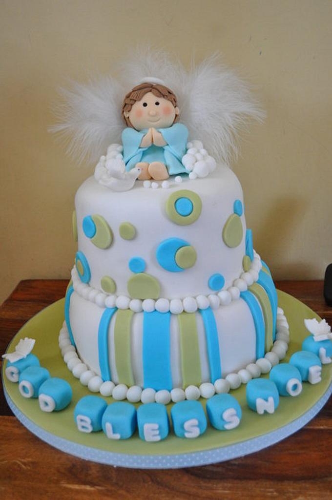 Emmanuel's Angel Themed Cake - Cake by Ambeverly - CakesDecor