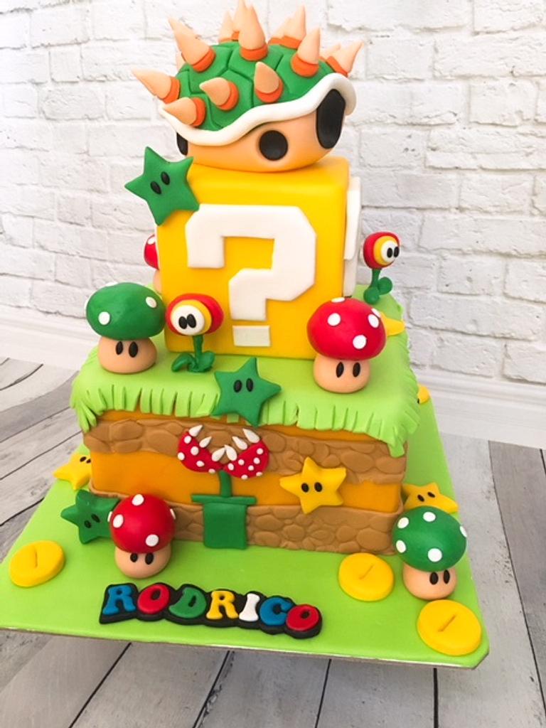Super Mário birthday cake - Decorated Cake by Ana Sabóia - CakesDecor