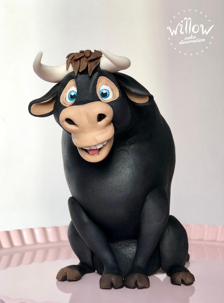 Ferdinand the bull, fondant cake decoration - Decorated - CakesDecor