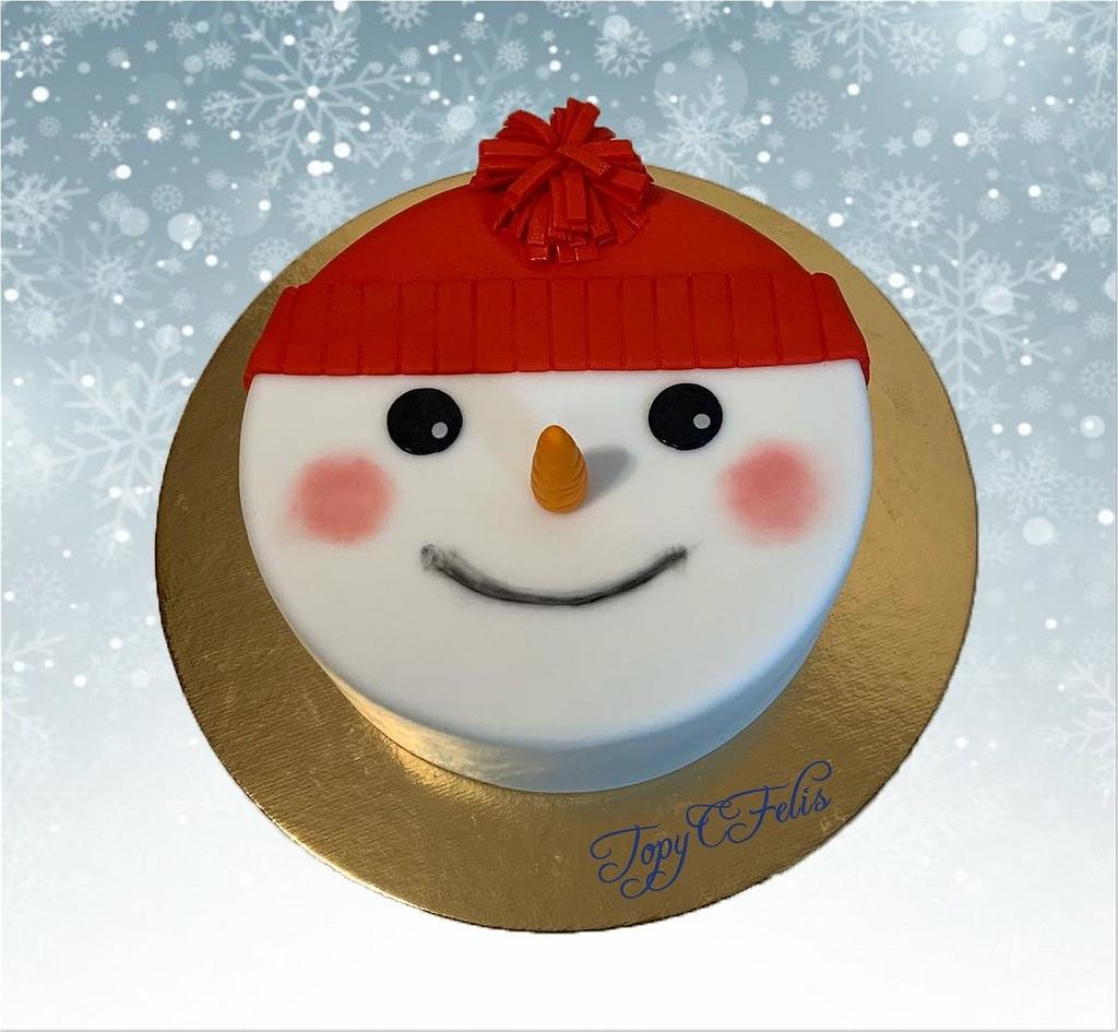 snowman cake – gateau au chocolat for winter holidays – Flavor Addiction