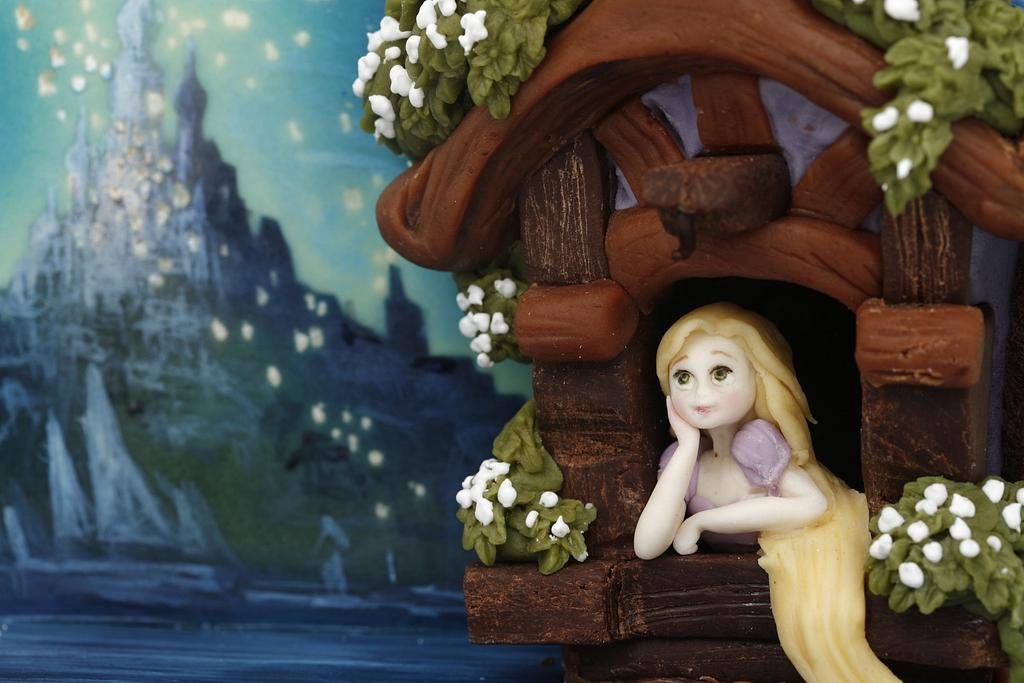 rapunzel painting in her tower