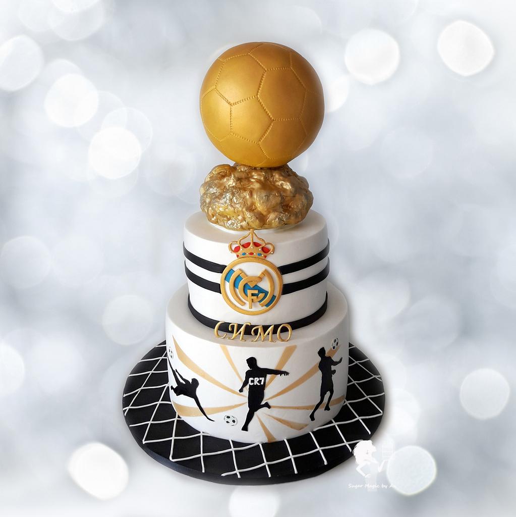 Golden Ball Football Cake By Antonia Lazarova Cakesdecor