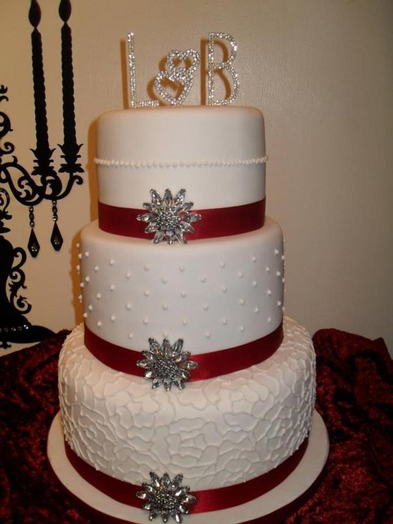 Wedding Wednesday – Our Christmas Wedding Cake (& Mustang Grooms Cake!) |  Mrs. Dessert Monster
