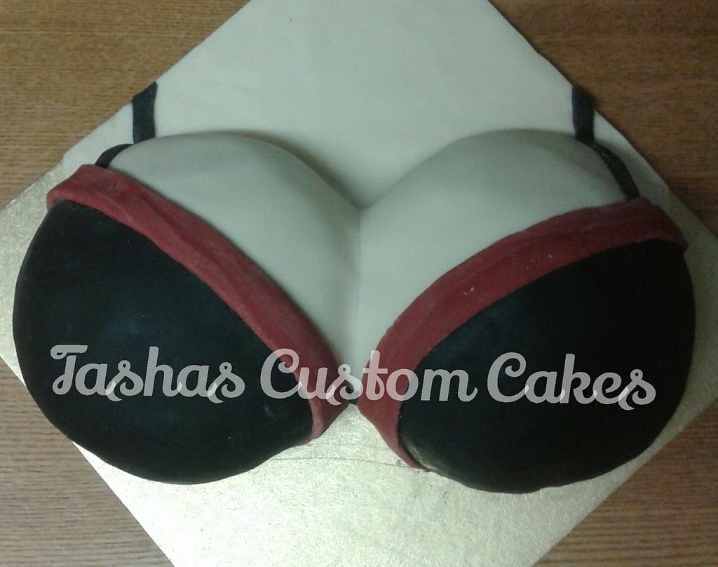 Breast wishes sexy bra cake - Decorated Cake by Tasha's