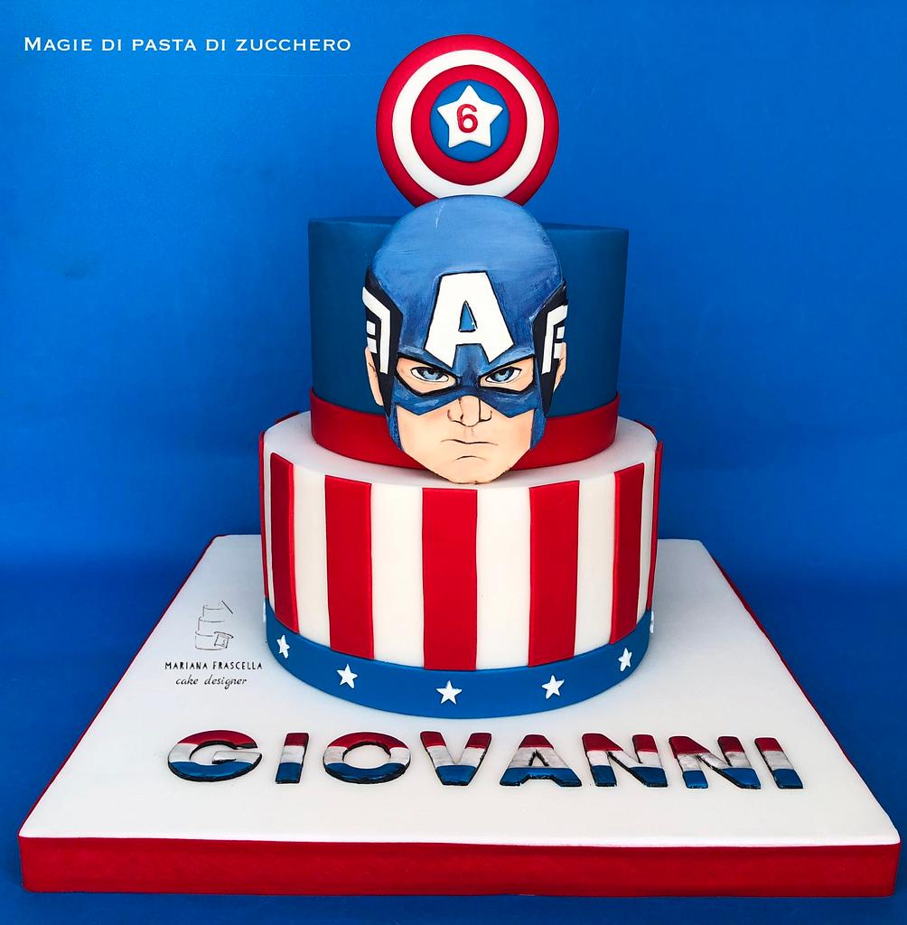 Captain America Shield Cake | Custom Cake Bakery - CrÔøΩme Castle – Creme  Castle