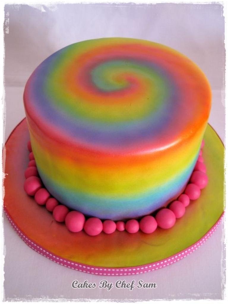Rainbow Drip Tie-Dye Cake | Ready Set Eat