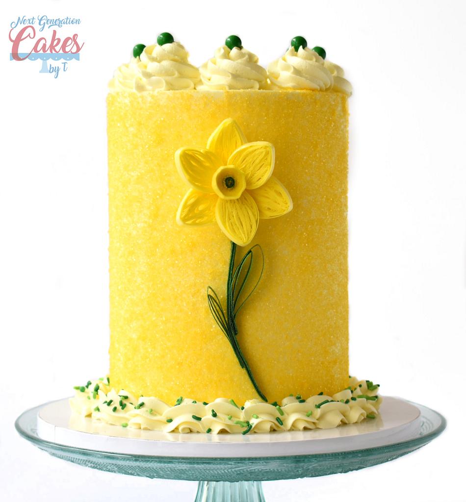 Spring Daffodil Cake - CakeCentral.com