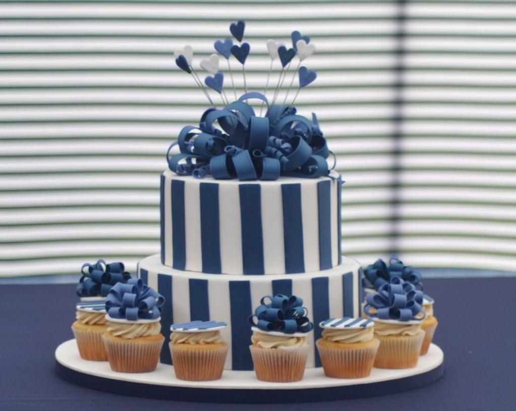 Navy Blue Cake! - Cake by Monika Moreno - CakesDecor