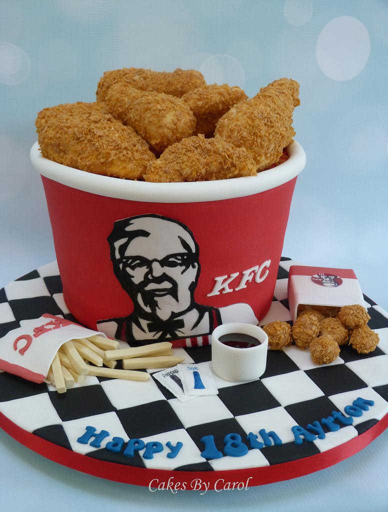 Kitchen Genie - Finger Licking Good When you love KFC nothing is better  than that.. KFC theme cake for a KFC lover🍗 At Kitchen Genie every cake is  made in the most