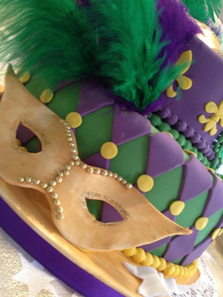 Mardi Gras Cake cake by Emma's Cakes Cakes for all CakesDecor