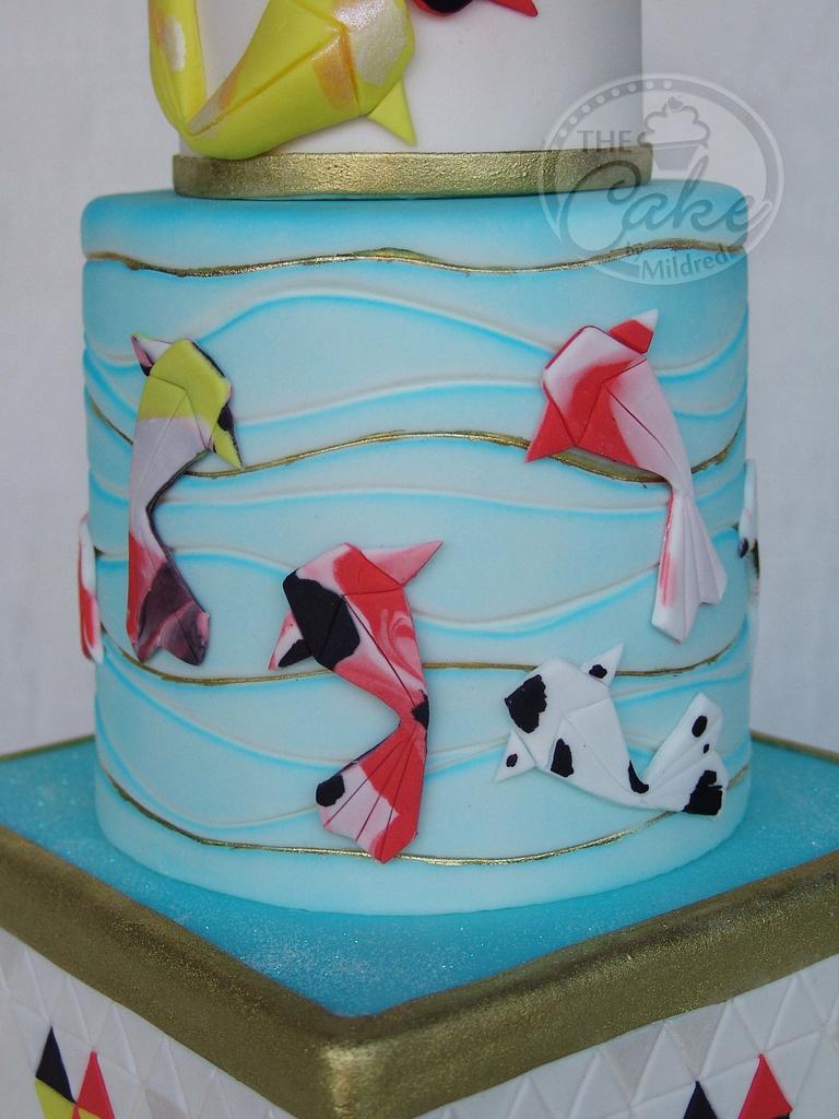 Origami koi fish Wedding cake - Cake by TheCake by ...