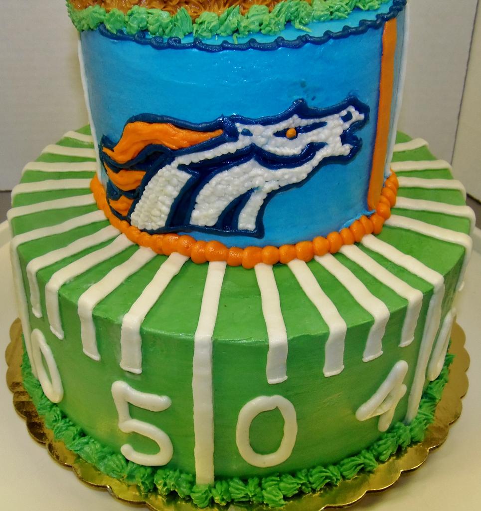 Denver Bronco Football Buttercream Design Cake - Cake By - Cakesdecor