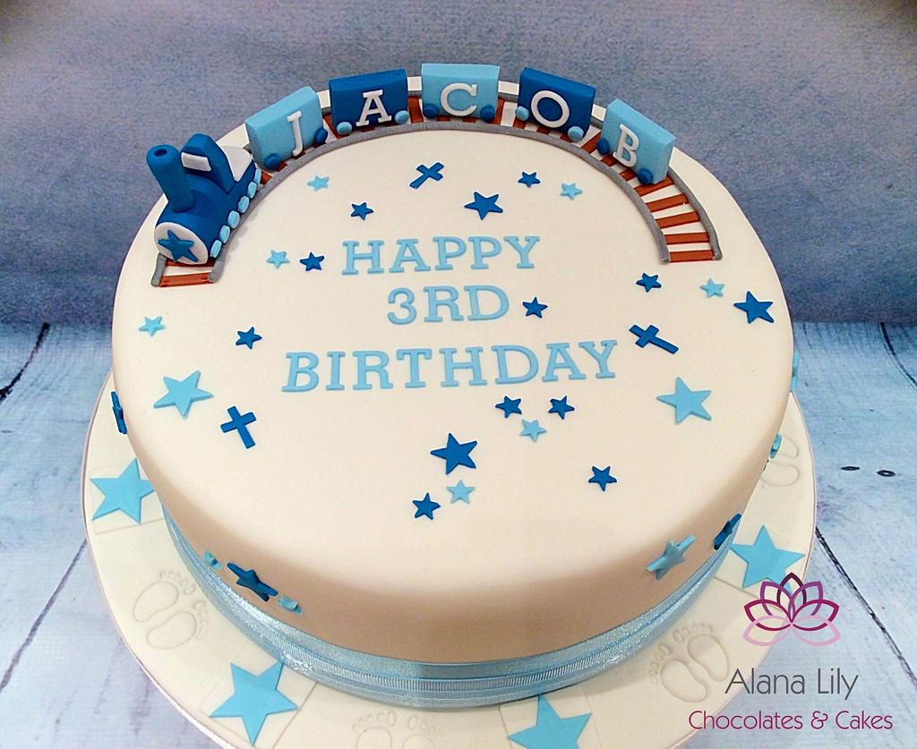 A simple train cake - Decorated Cake by Alana Lily - CakesDecor
