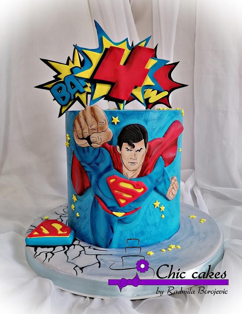 Superman cake - Decorated Cake by Radmila - CakesDecor