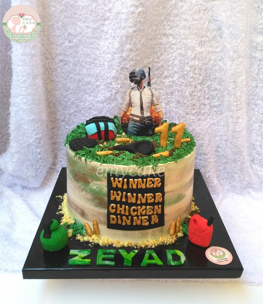 PUBG Themed Birthday Cake - Decorated Cake by Dapoer Nde - CakesDecor
