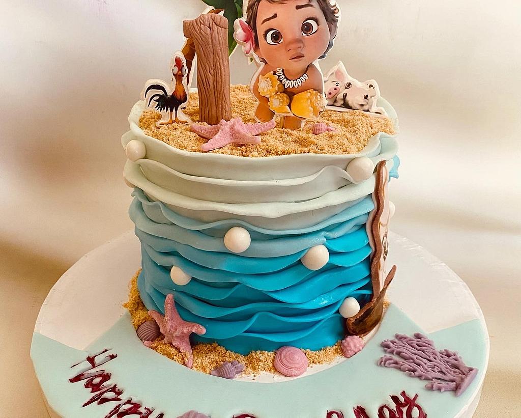 Baby Moana Cake - CakeCentral.com
