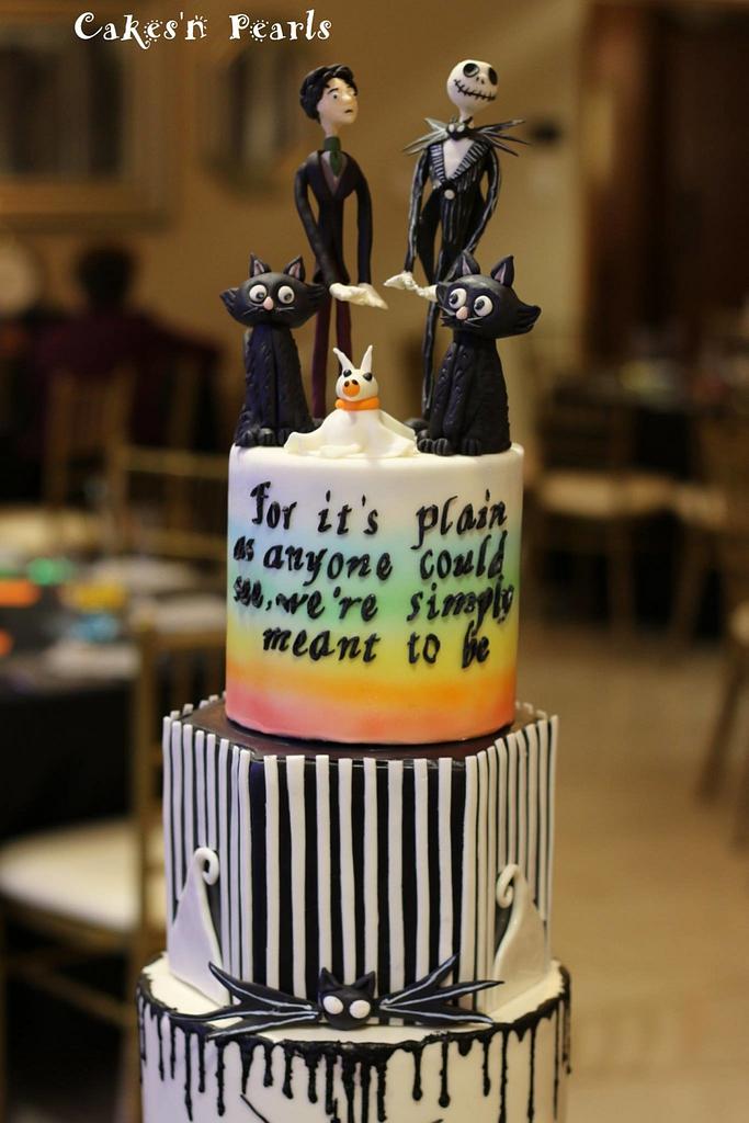 Nightmare Before Christmas Wedding Cake Cake by Monica Nightmare Before Christmas Wedding Cake Cake by Monica
