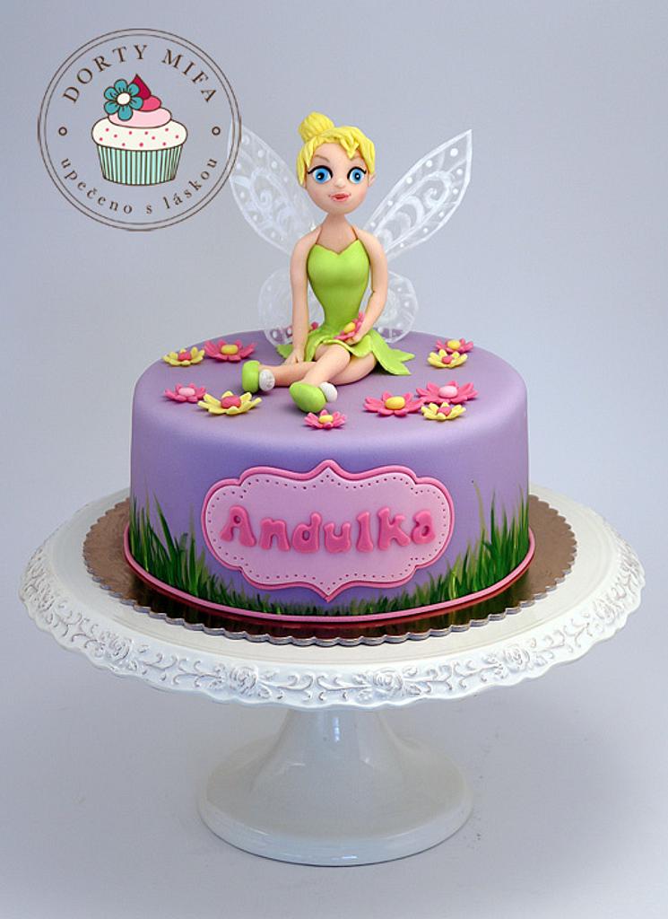 Two Tier Tinkerbell Cake - AC229 - Amarantos Cakes