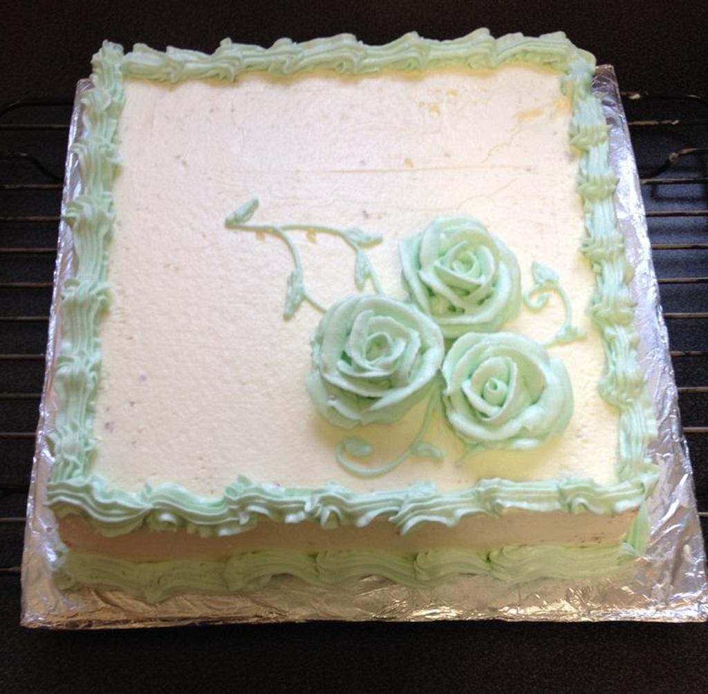 First Square Buttercream Cake - Cake By Cakealicious77 - Cakesdecor