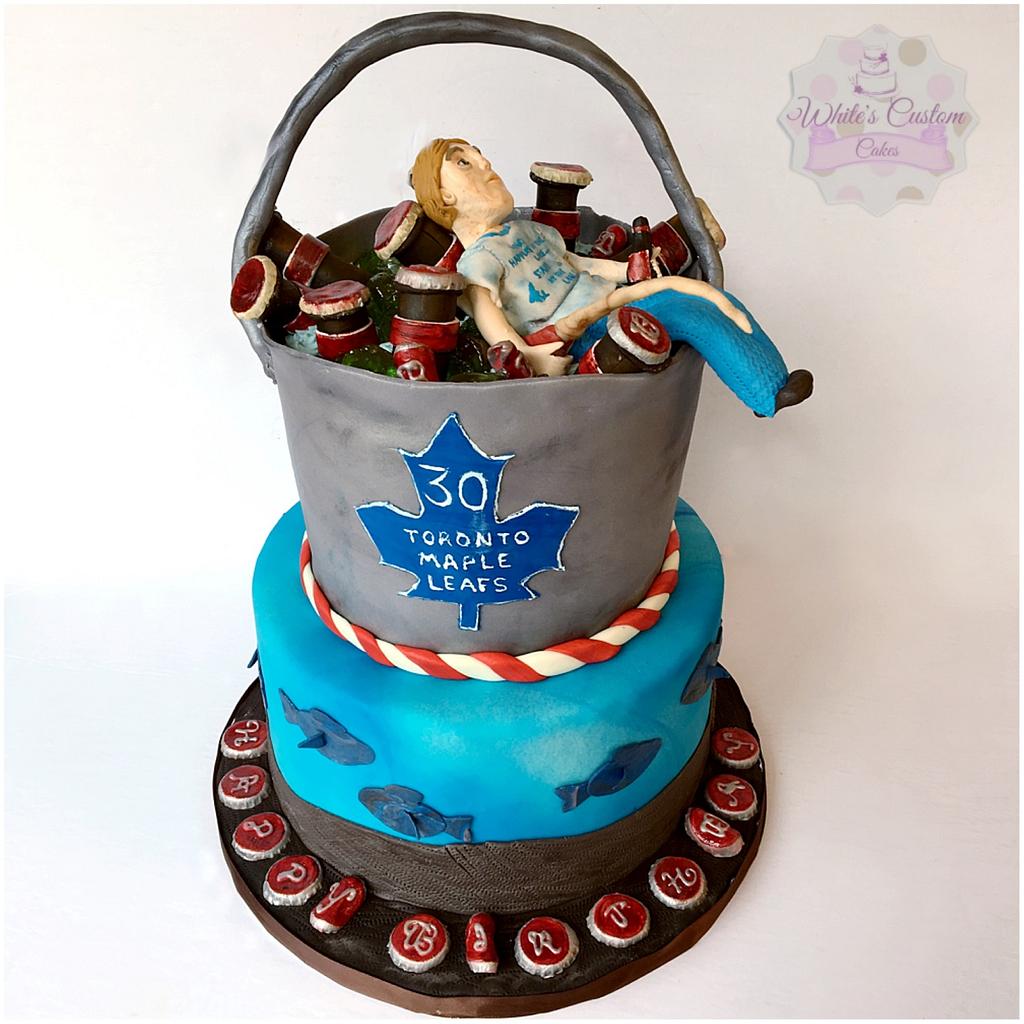 Beer and Fishing - Decorated Cake by Sabrina - White's - CakesDecor