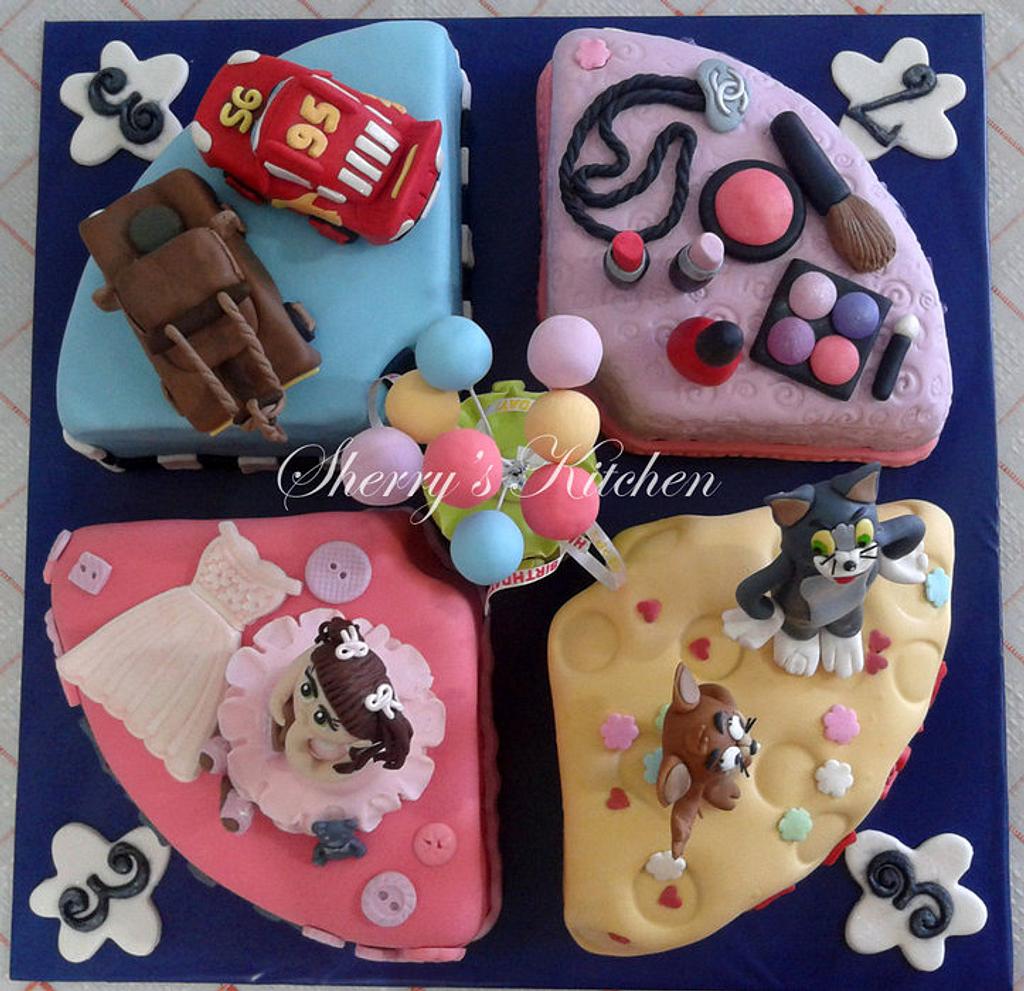 4 kids Birthday cake - Decorated Cake by Elite Sweet - CakesDecor