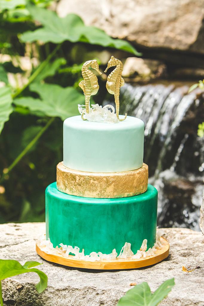 Seahorse Wedding - Cake by Heather Nicole Chitty - CakesDecor