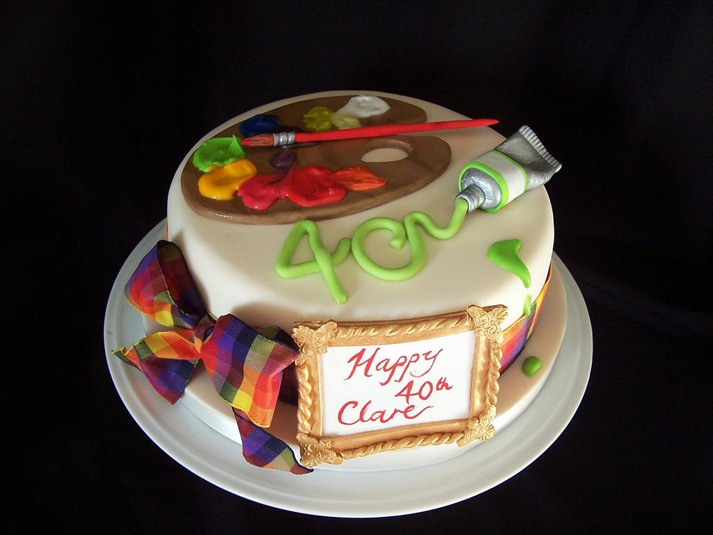crazy-and-carefree | Artist cake, Art party cakes, Party cakes