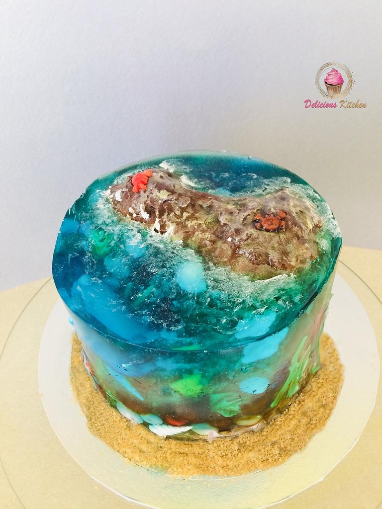 Ocean Jelly Cake Decorated Cake By Emily S Bakery Cakesdecor