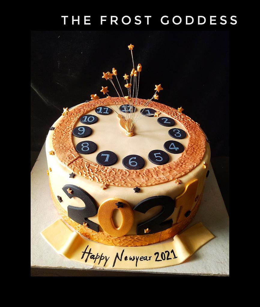 This is the New Year cake that I made for the Dutch Magazin MjamTaart! | New  year's cake, Cake, Cake decorating
