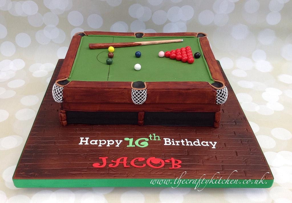 Snooker Table Birthday Cake | Susie's Cakes