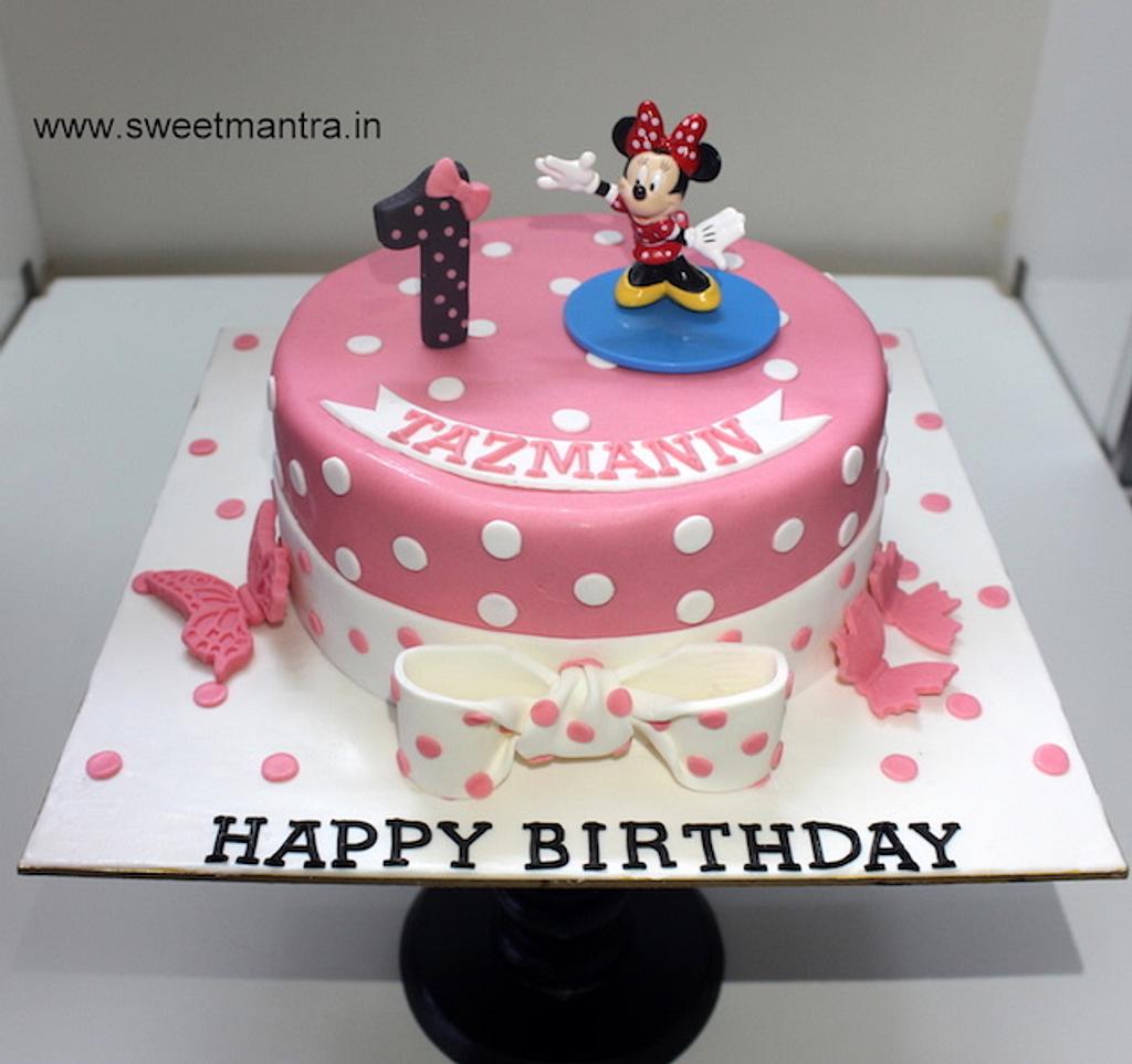 Fondant Cake- Minnie Mouse | 2 Tier Minnie Mouse Themed cake… | Flickr