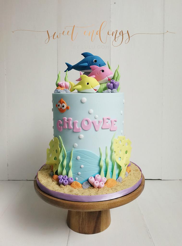 Baby Shark Decorated Cake By Lulu Goh Cakesdecor