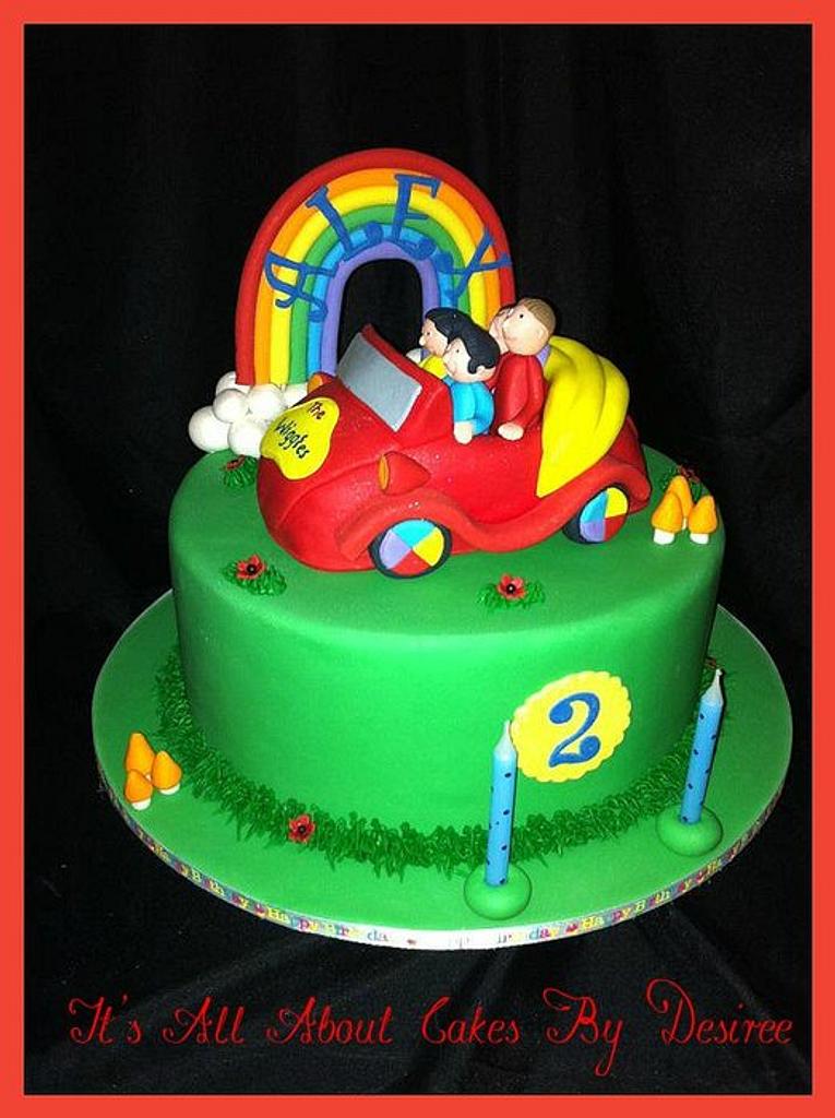 The Wiggles Big Red Car Birthday Cake, 2 layer sponge cake …