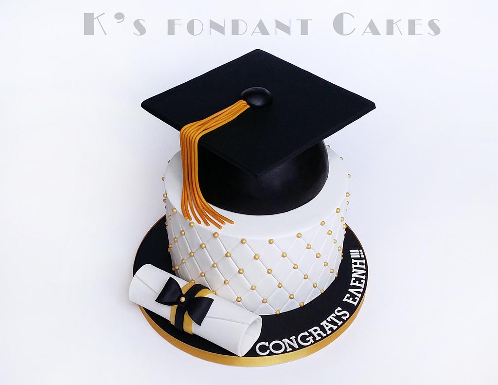 2 Tier Choose Your School and Colors Grad Cap and Diploma Cake! - The  Cupcake Delivers