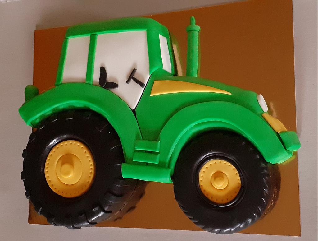 John Deere Logo Tractor Edible Cake Topper Image Frame ABPID05872 – A  Birthday Place