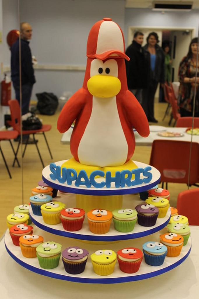 Paty´s Cakes: Bolo & Cupcakes --- Tema: Club Penguin