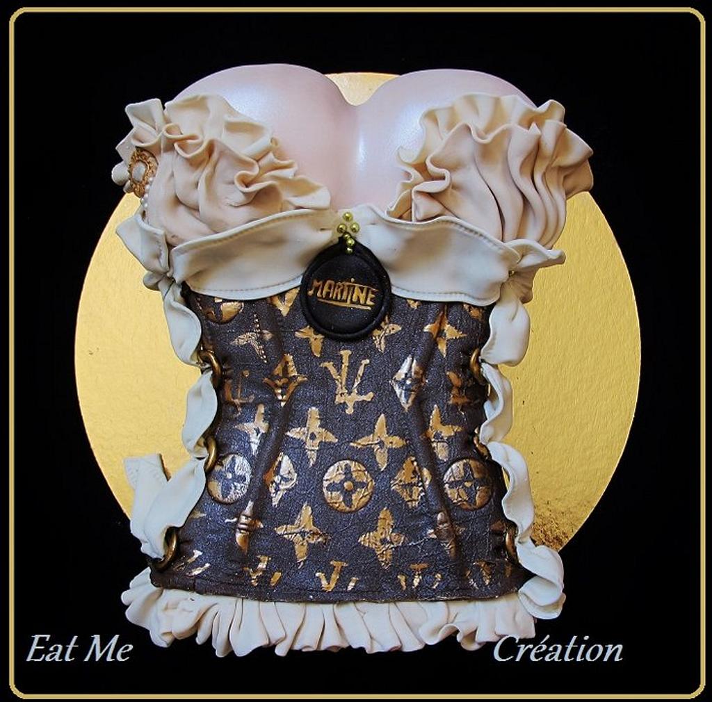 LV corset - Decorated Cake by Evy - CakesDecor