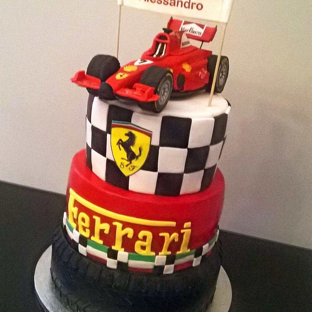 The Sensational Cakes: Ferrari Race Car 3d figurine boy's birthday theme  cake singapore #carcake