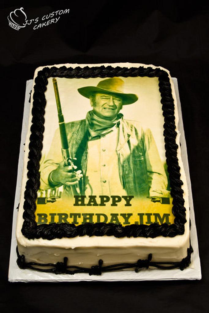 John Wayne Birthday Cake Cake by Jenn CakesDecor